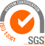 Certificación ISO 14001:2015 emitida por SGS